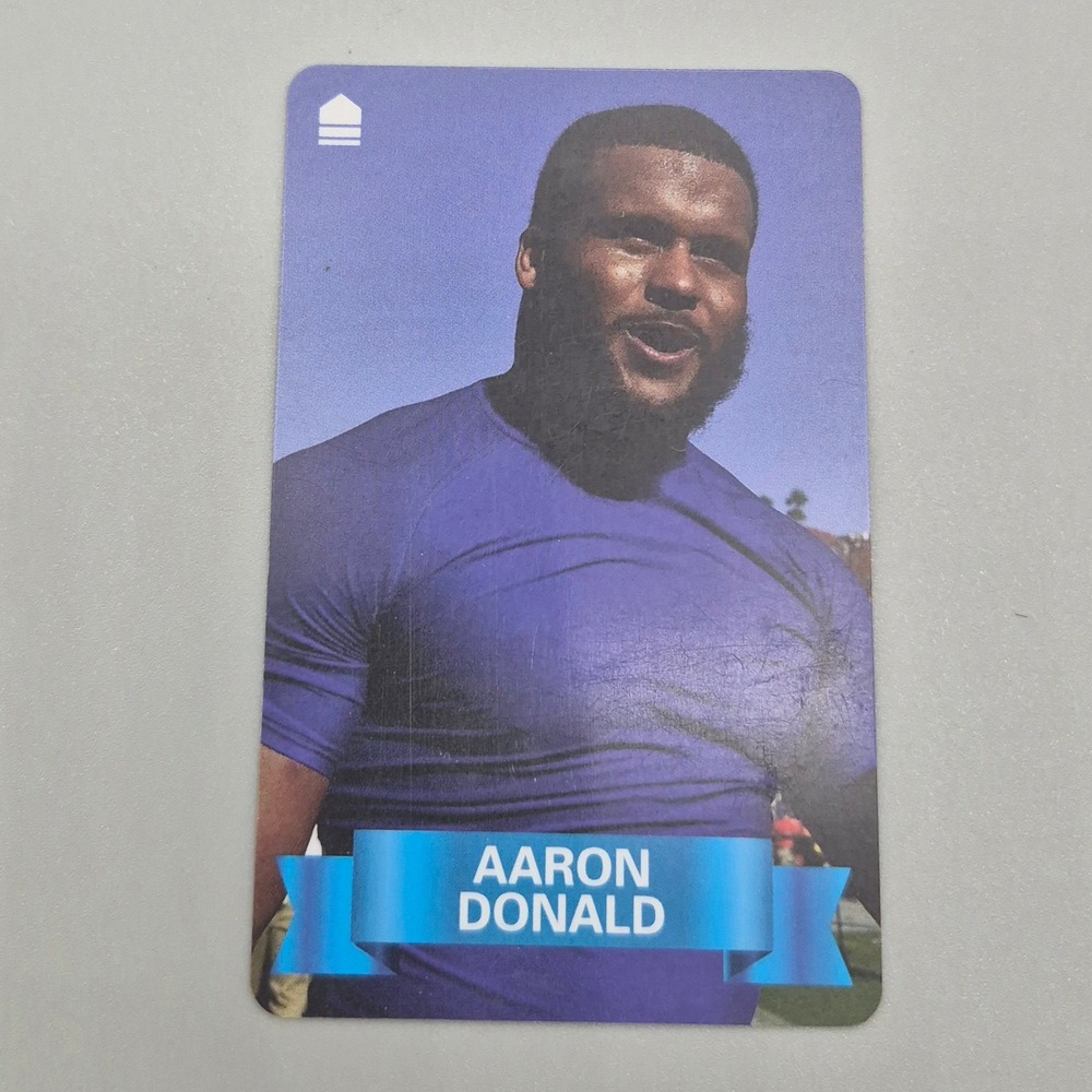 Aaron Donald NFL Red Zone Rush Arcade Trading Card Los Angeles Rams 008 NFLPA